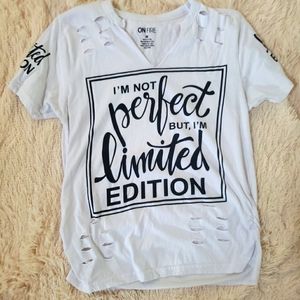 No fire distressed tshirt